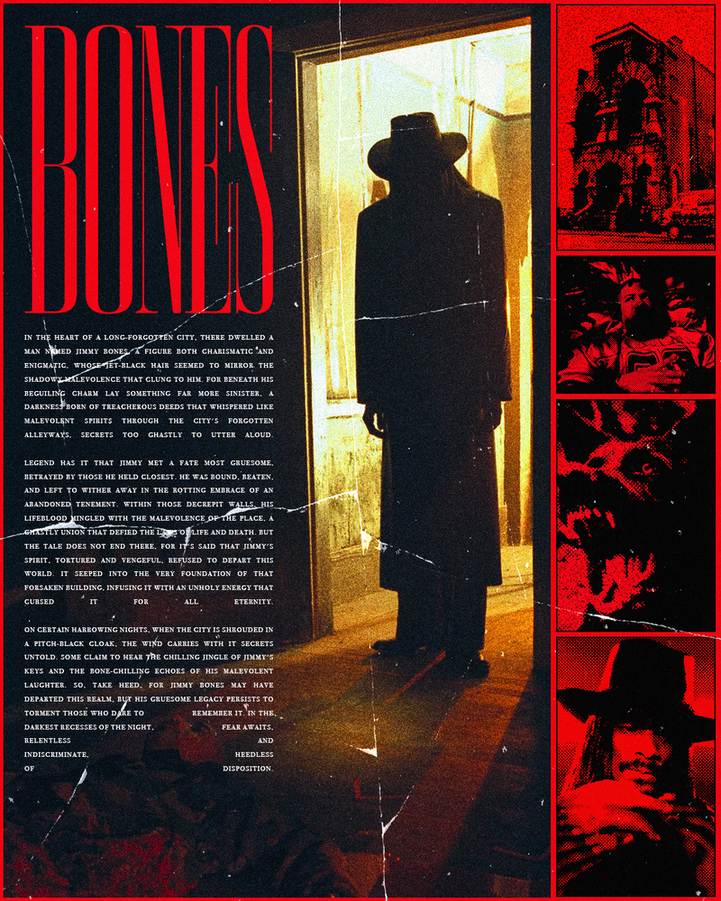 "Bones Poster" - Ink & Digital, 16 x 20, 2024