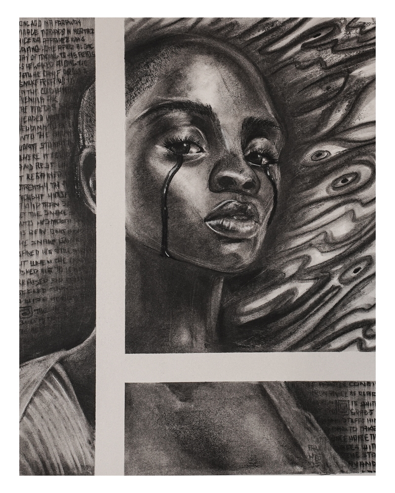 "Heron" - Charcoal, 14 x 17, 2025